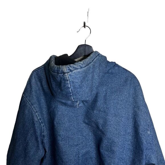 Vintage Key Denim Hooded Active Jacket Made In USA XL - Picture 6 of 9